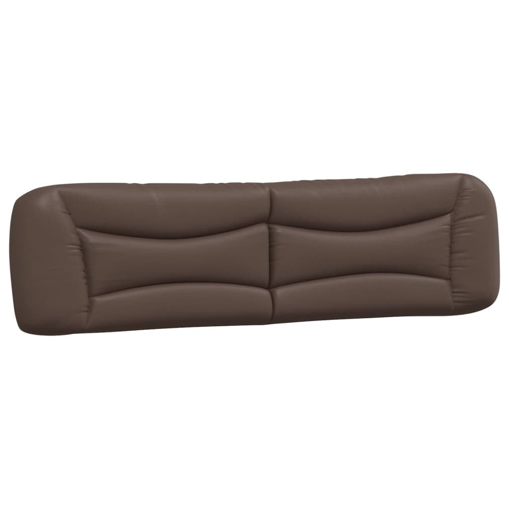 vidaXL Almofadão de cabeceira Hvar 200 cm couro artificial castanho