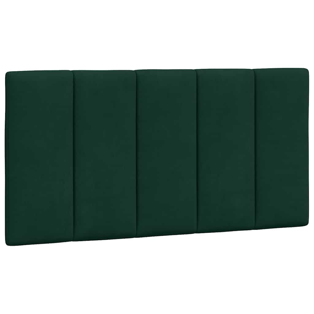 vidaXL Almofadão de cabeceira Hanko 100 cm veludo verde-escuro