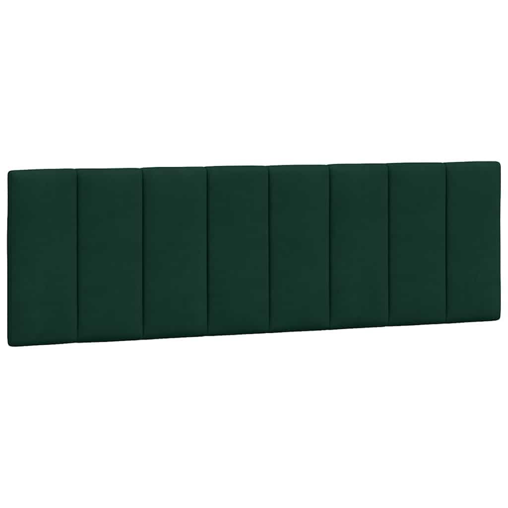 vidaXL Almofadão de cabeceira Hanko 160 cm veludo verde-escuro