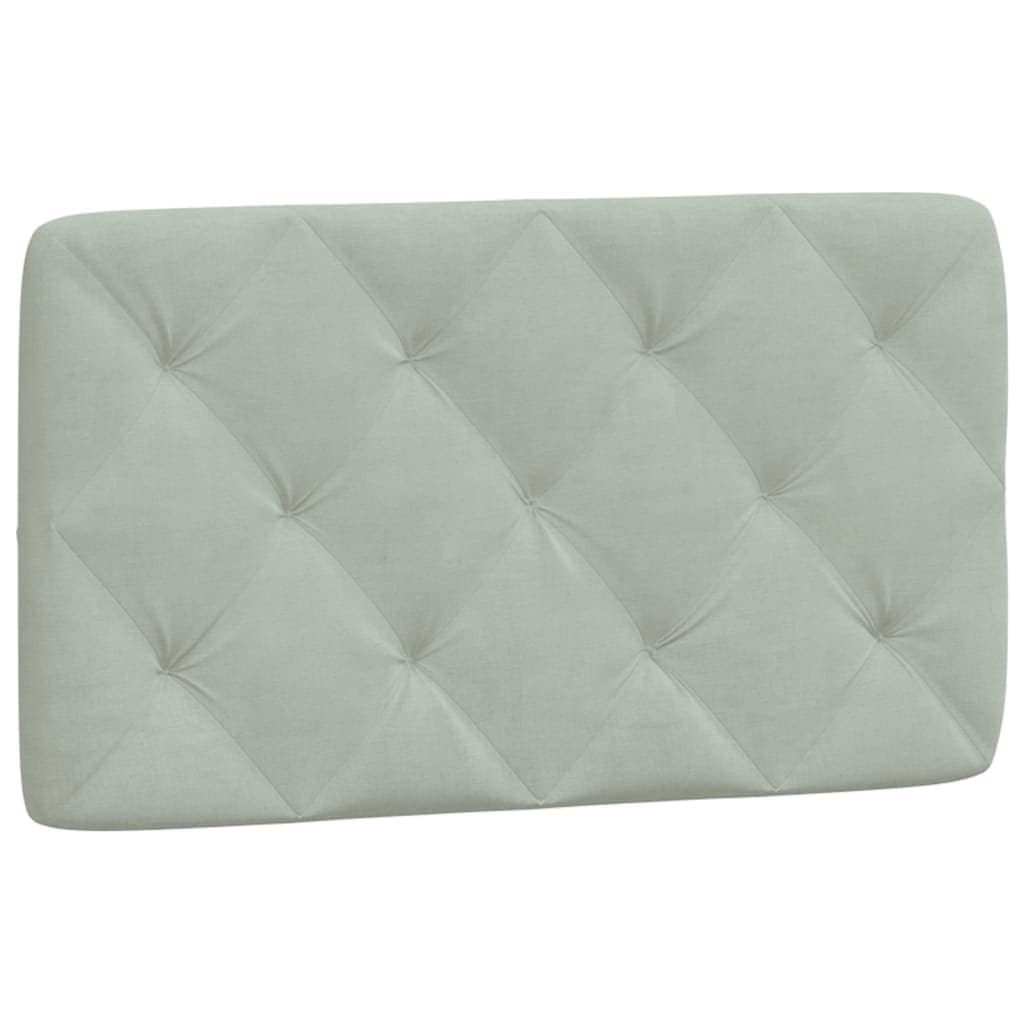 vidaXL Almofadão de cabeceira 80 cm veludo cinzento-claro