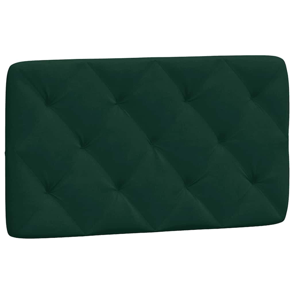 vidaXL Almofadão de cabeceira 80 cm veludo verde-escuro