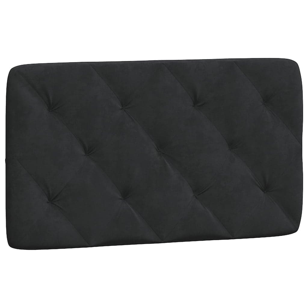 vidaXL Almofadão de cabeceira 90 cm veludo preto