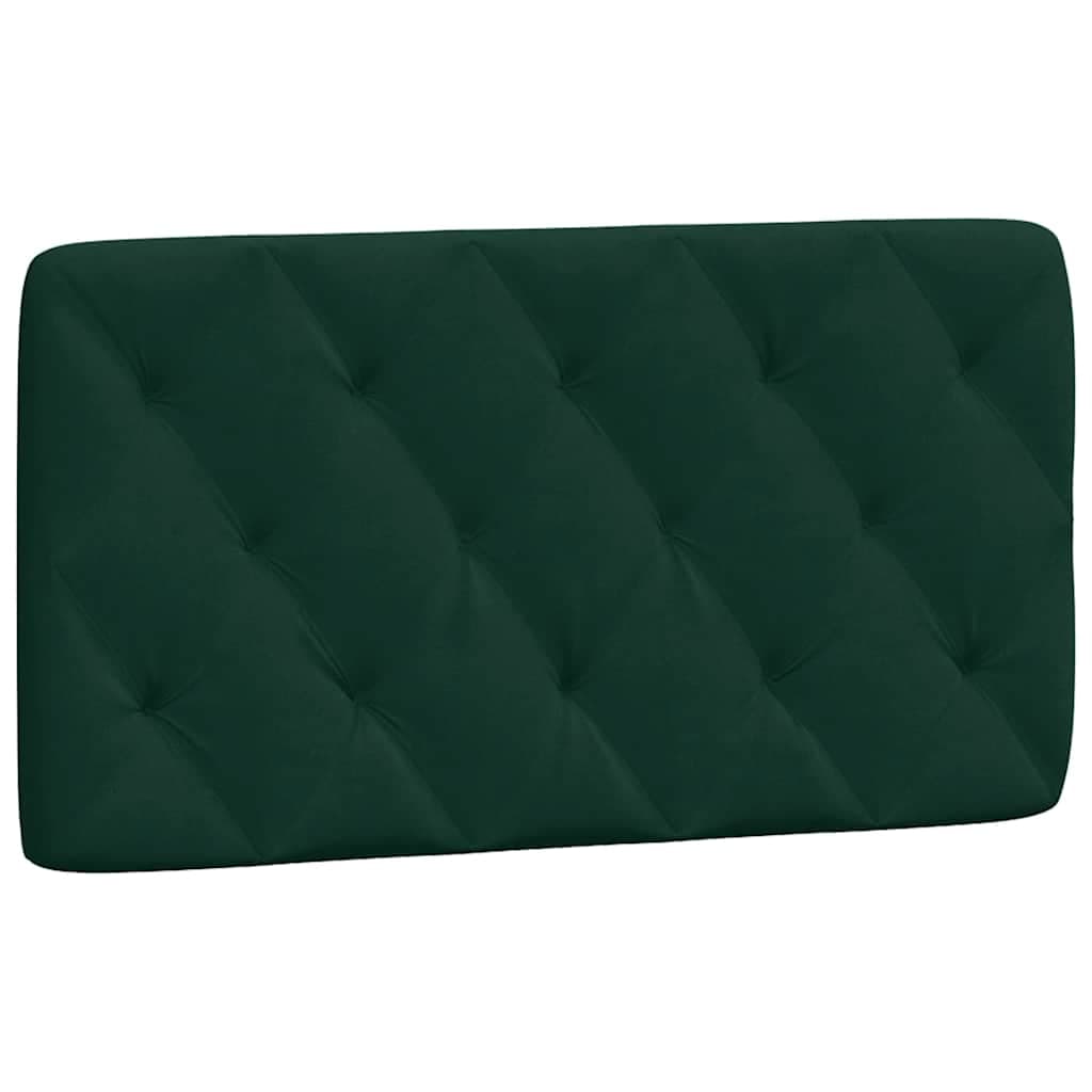 vidaXL Almofadão de cabeceira 100 cm veludo verde-escuro
