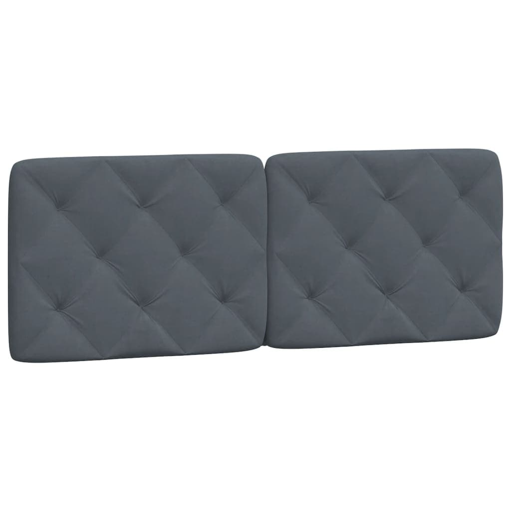 vidaXL Almofadão de cabeceira 120 cm veludo cinzento-escuro