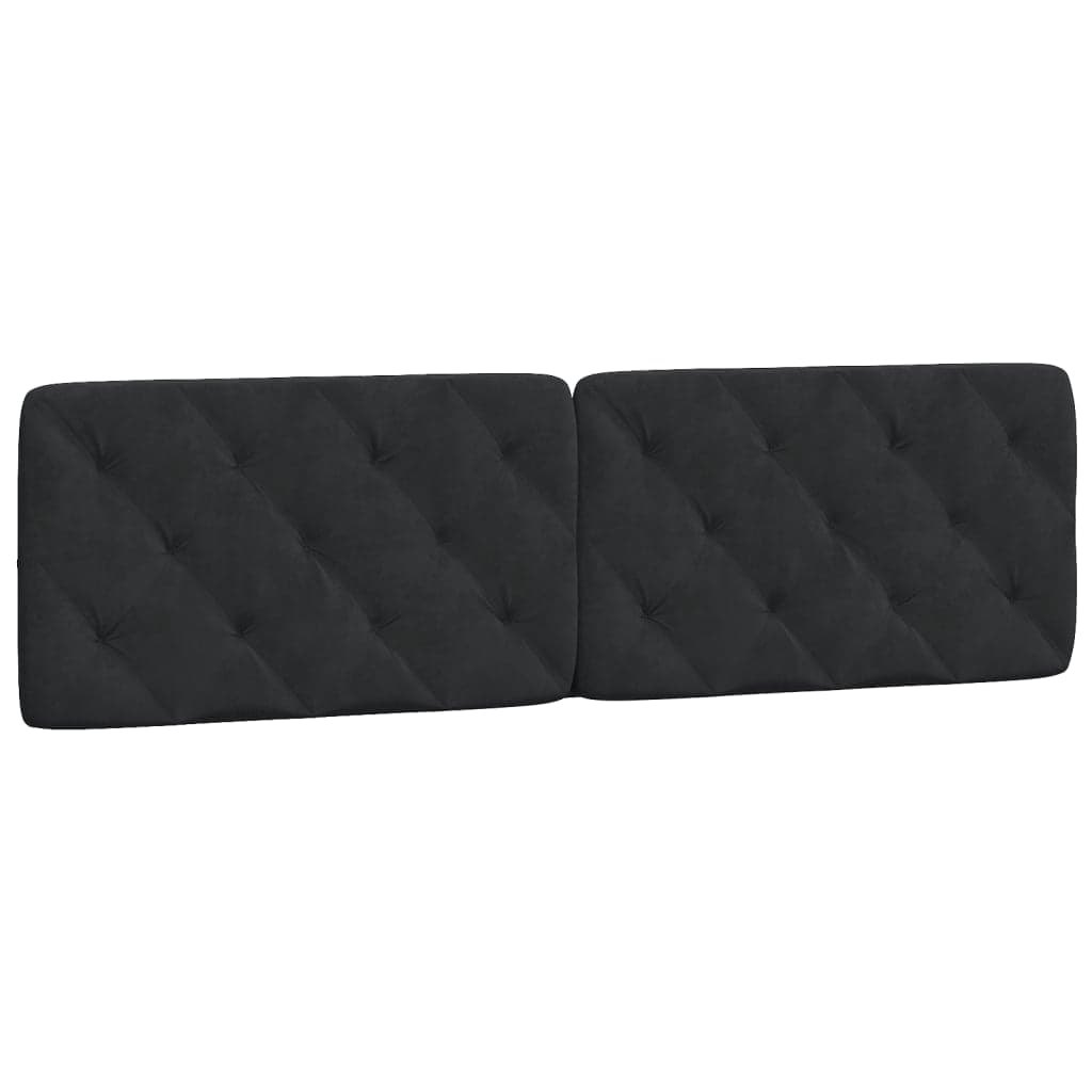 vidaXL Almofadão de cabeceira 180 cm veludo preto
