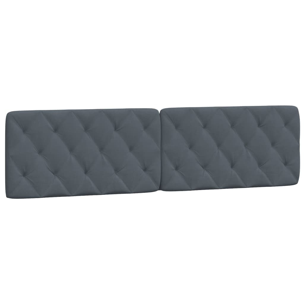 vidaXL Almofadão de cabeceira 200 cm veludo cinzento-escuro
