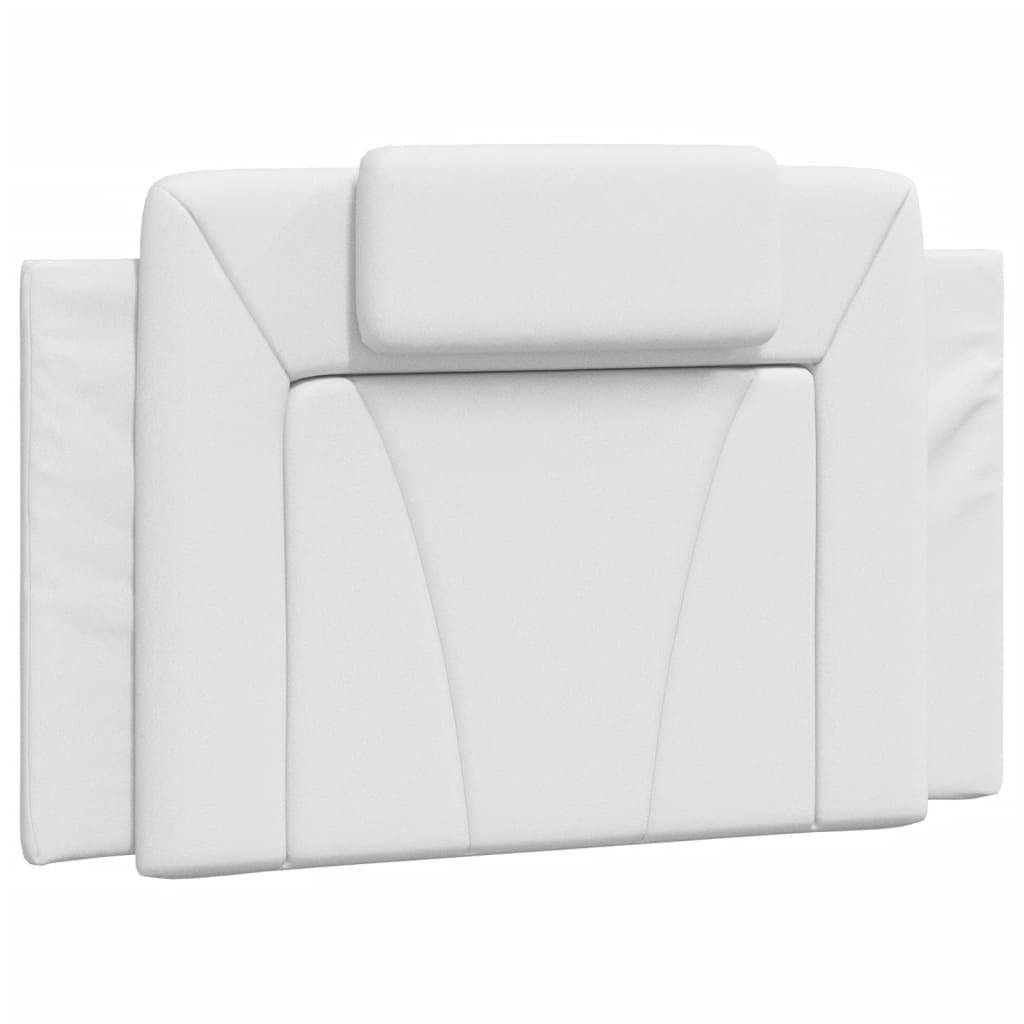 vidaXL Almofadão de cabeceira Viana 80 cm couro artificial branco