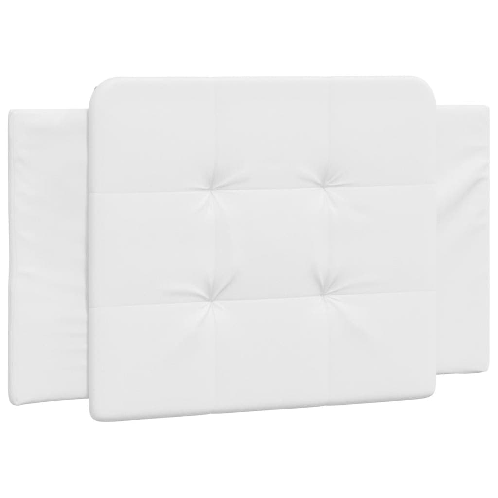 vidaXL Almofadão de Cabeceira 80 cm Couro Artificial Branco - 3272840152