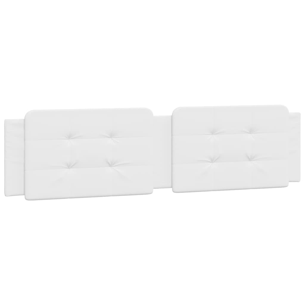 vidaXL Almofadão de Cabeceira 200 cm Couro Artificial Branco - 663391754