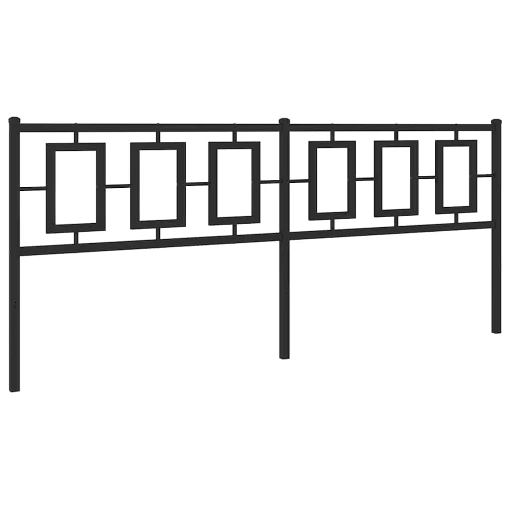 vidaXL Cabeceira de substituição 200 cm metal preto