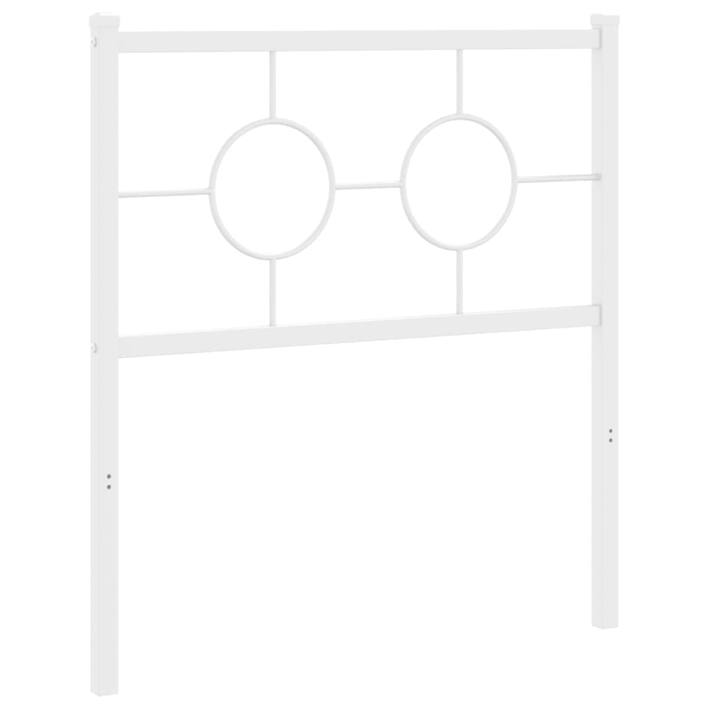 vidaXL Cabeceira de substituição 80 cm metal branco