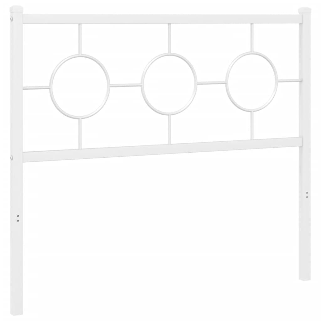 vidaXL Cabeceira de substituição 100 cm metal branco