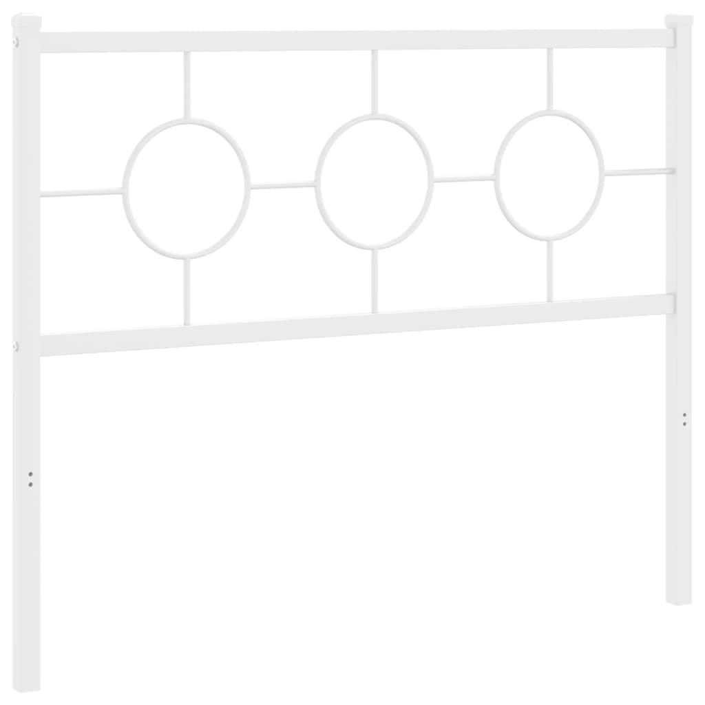 vidaXL Cabeceira de substituição 107 cm metal branco