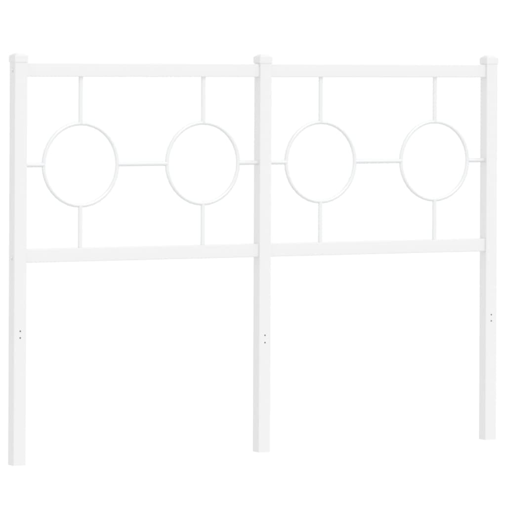 vidaXL Cabeceira de substituição 120 cm metal branco