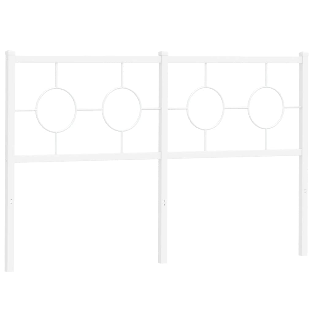 vidaXL Cabeceira de substituição 140 cm metal branco