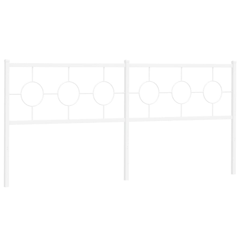 vidaXL Cabeceira de substituição 200 cm metal branco