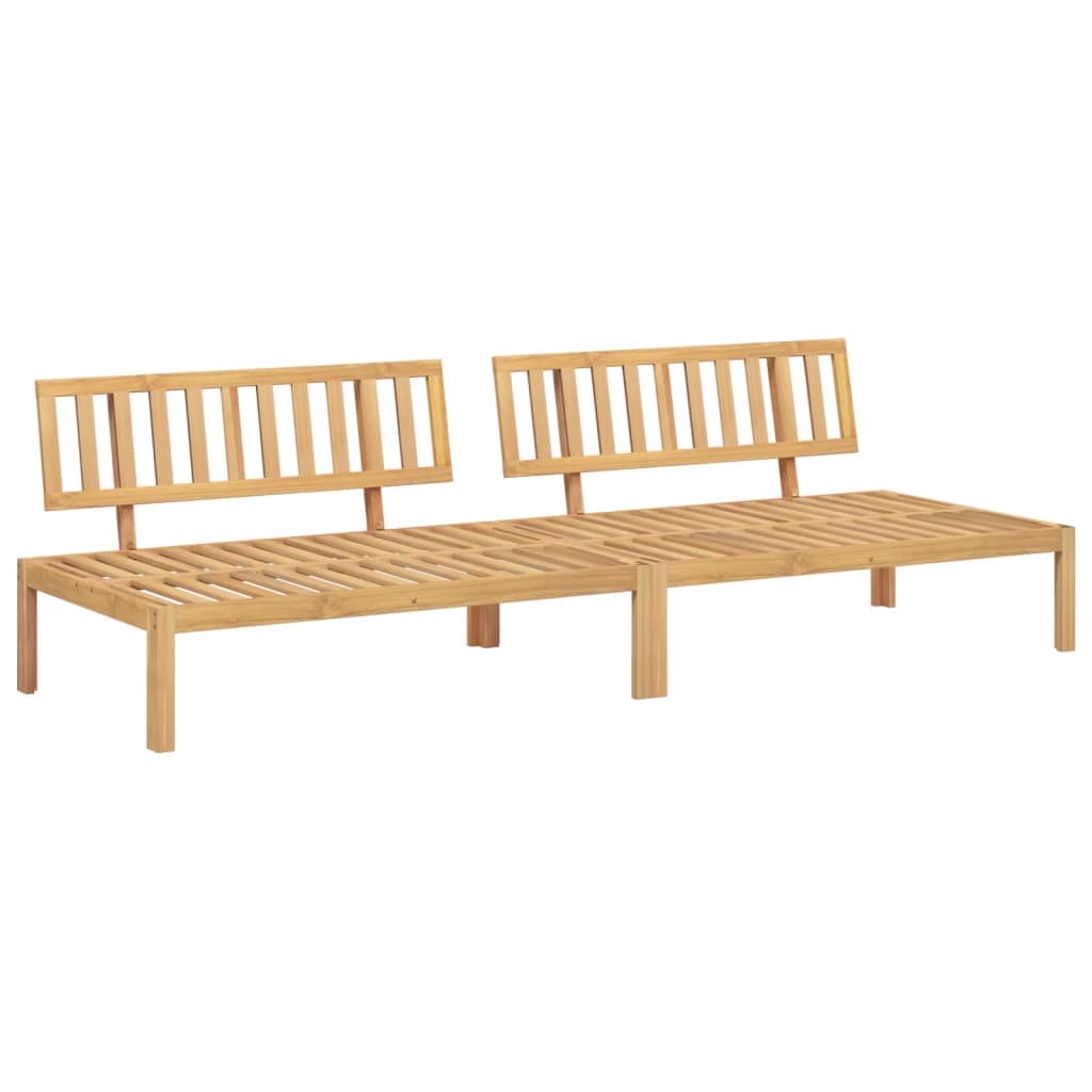 vidaXL Sofá de centro paletes 2 pcs p/ jardim madeira de acácia maciça