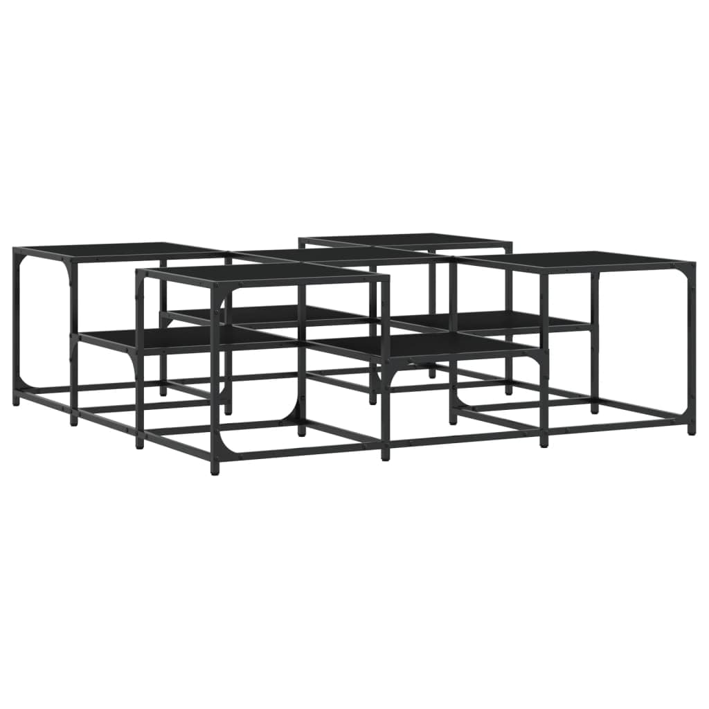 Mesa de Centro 121x121x40 cm Derivados de Madeira Preto - 839068