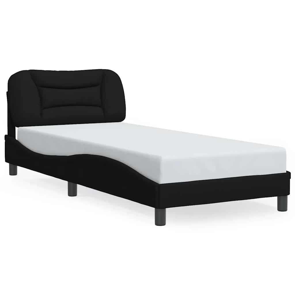 vidaXL Estrutura de cama sem colchão Hvar 80x200 cm tecido preto