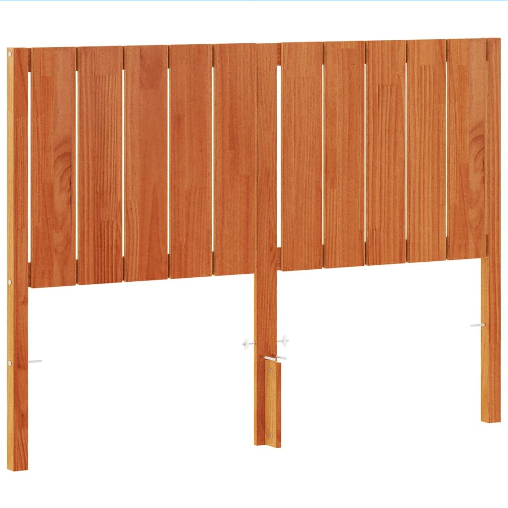 vidaXL Cabeceira 135 cm madeira de pinho maciça castanho-mel