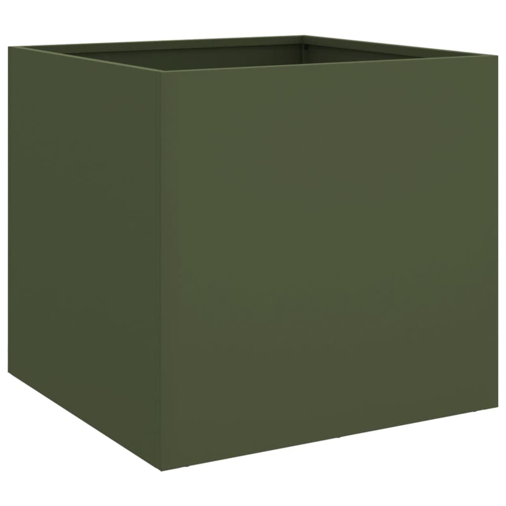 vidaXL Vaso/floreira 42x40x39 cm Aço Laminado a Frio Verde - 505515158