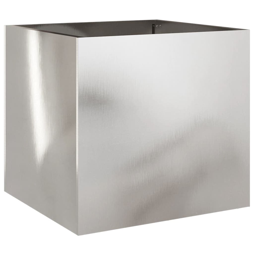 vidaXL Vaso/floreira 42x40x39 cm aço inoxidável prateado