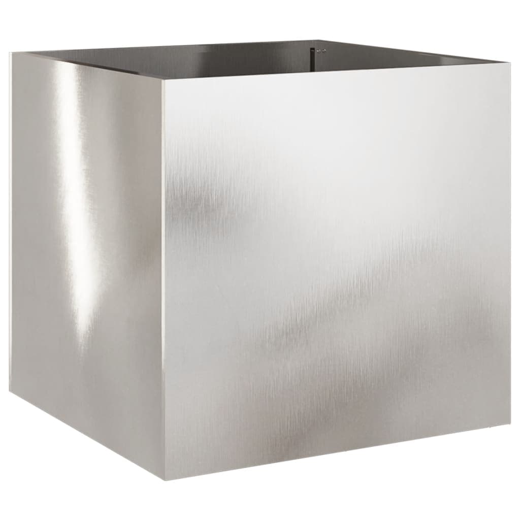 vidaXL Vaso/floreira 49x47x46 cm aço inoxidável prateado
