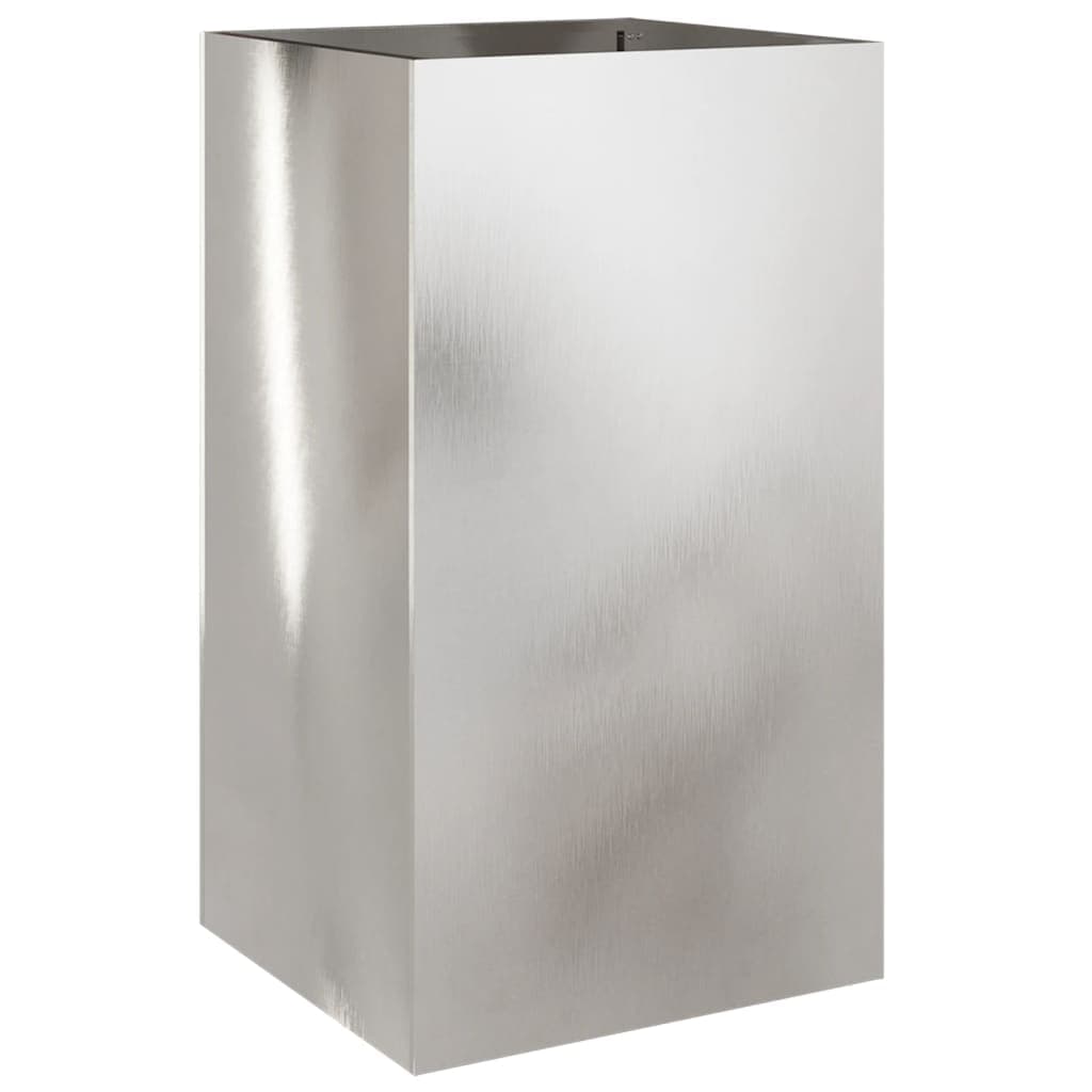 vidaXL Vaso/floreira 42x38x75 cm aço inoxidável prateado