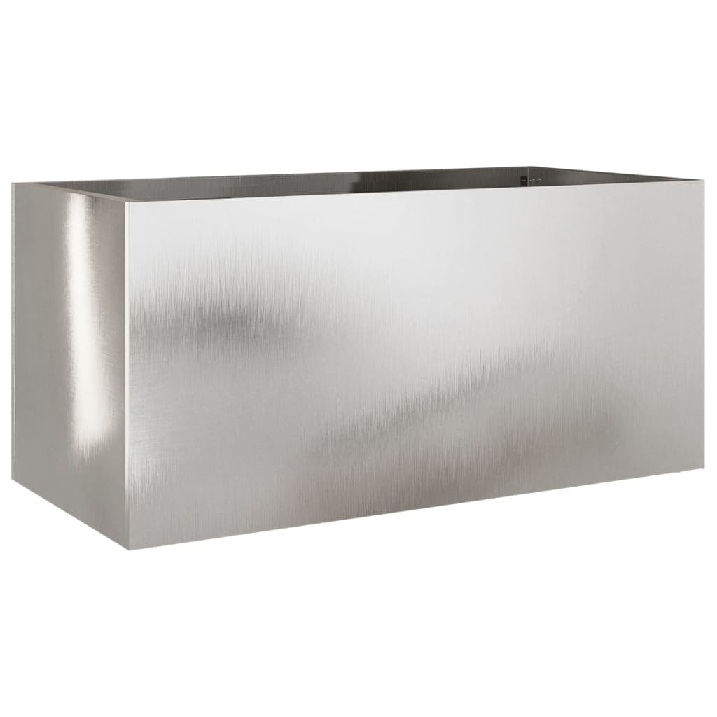 vidaXL Vaso/floreira 62x30x29 cm aço inoxidável prateado