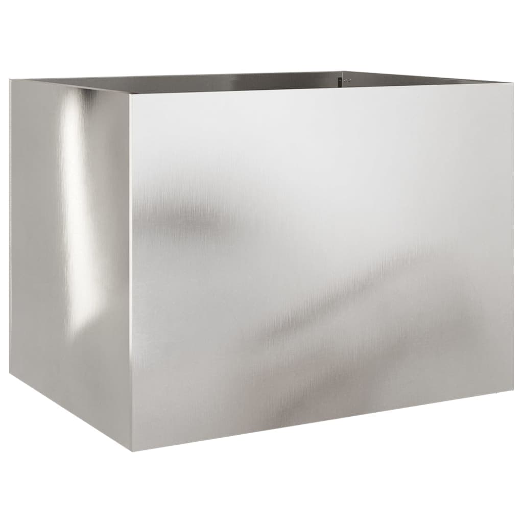vidaXL Vaso/floreira 62x47x46 cm aço inoxidável prateado
