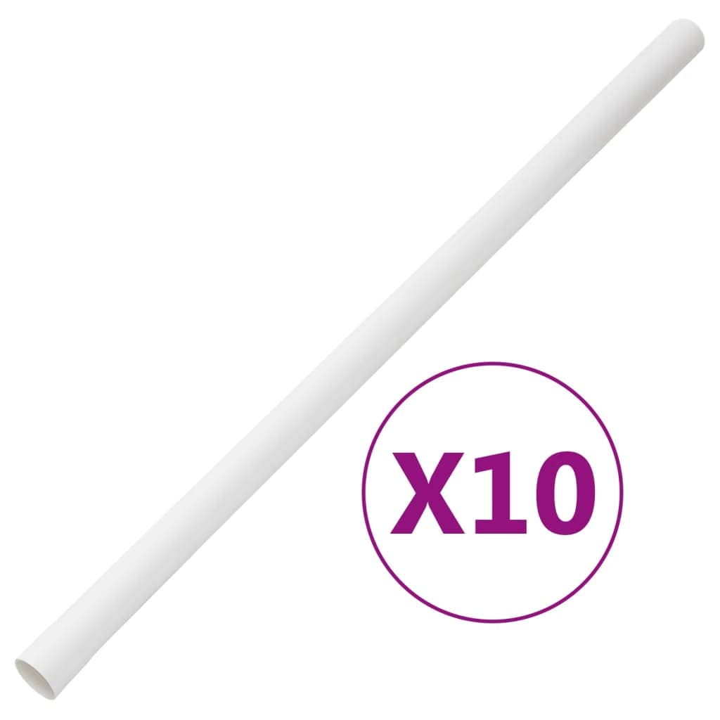 vidaXL Calhas para cabos com clipes Ø30 mm 10 m PVC