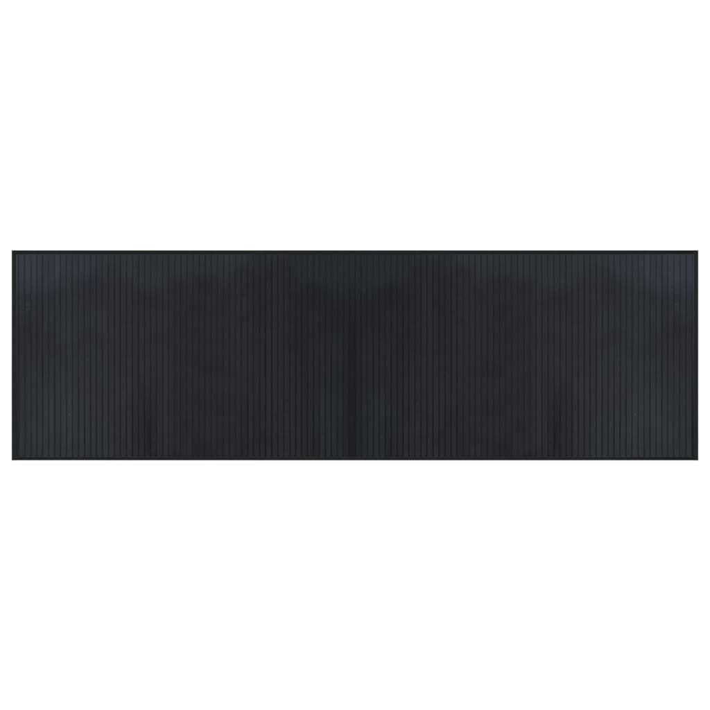 vidaXL Tapete retangular 60x200 cm bambu preto