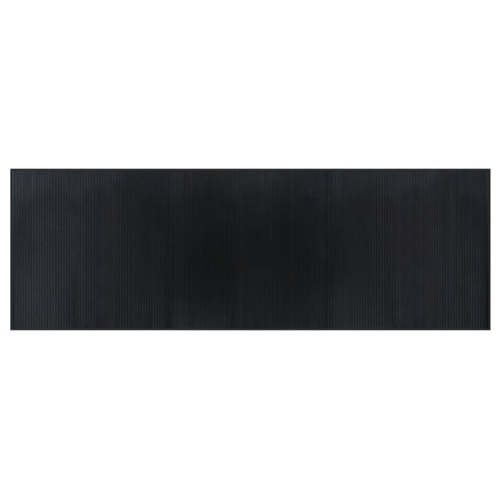 vidaXL Tapete retangular 100x300 cm bambu preto