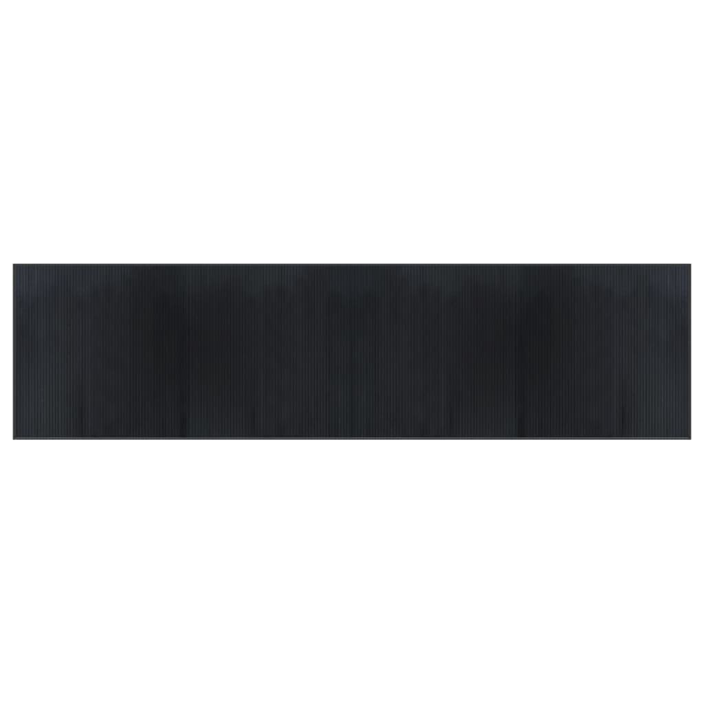 vidaXL Tapete retangular 100x400 cm bambu preto