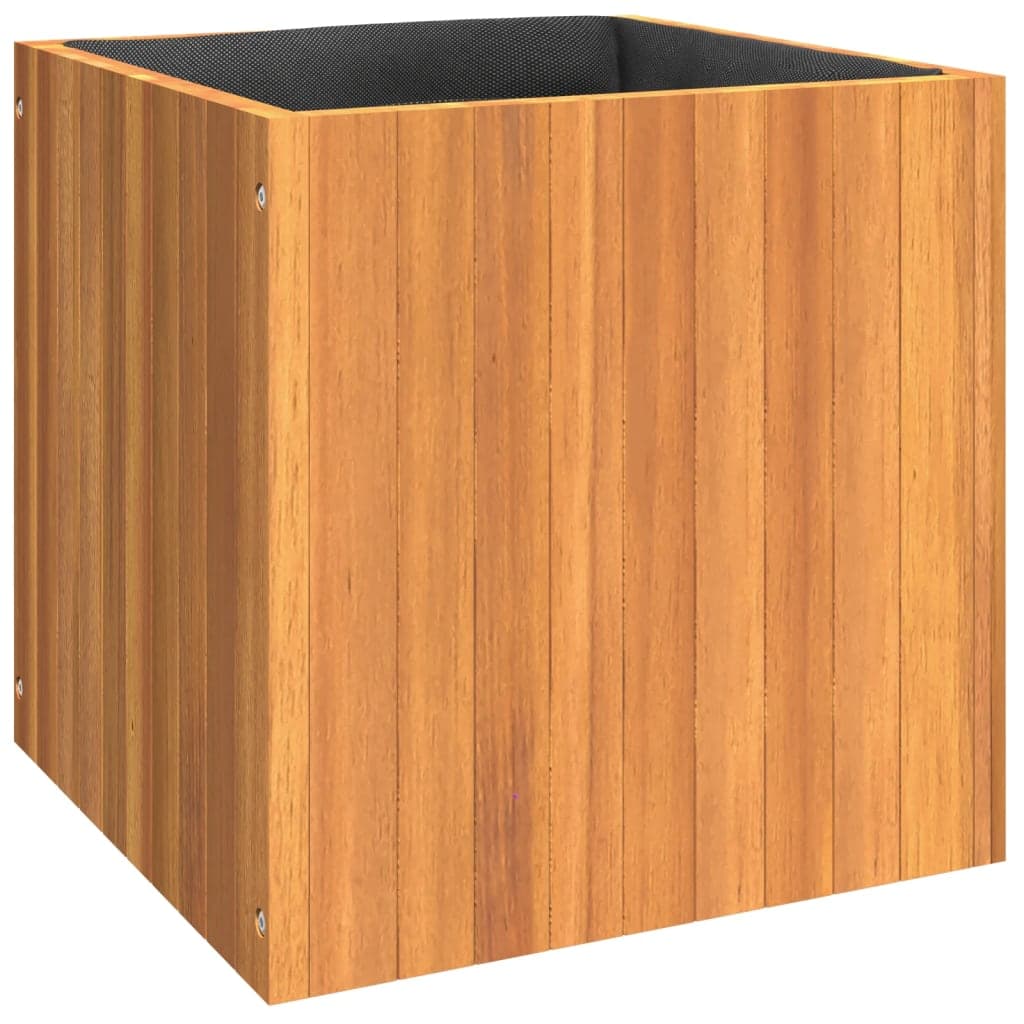 vidaXL Vaso/floreira de jardim 45x45x45 cm madeira de acácia maciça