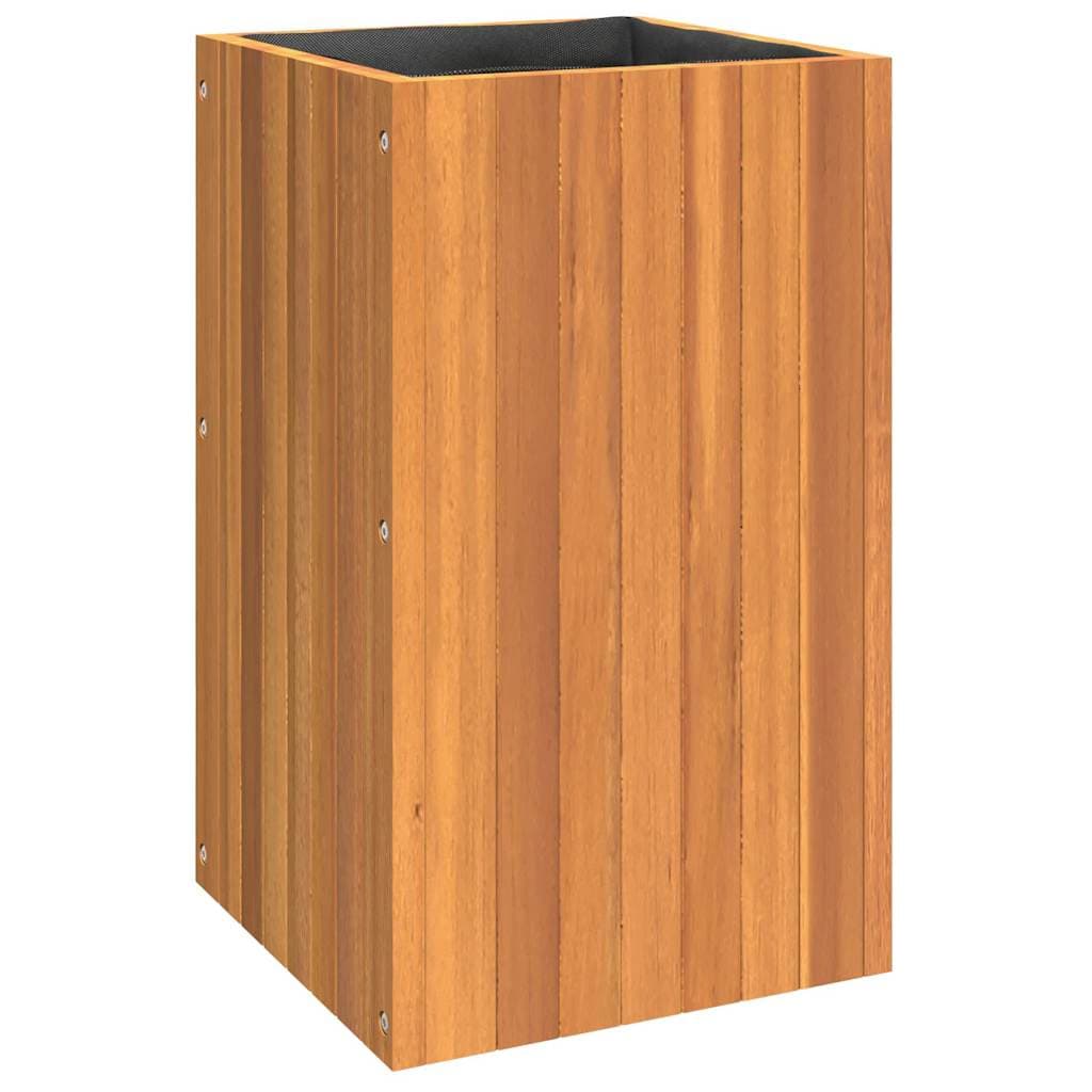 vidaXL Vaso/floreira de jardim 35x35x60 cm madeira de acácia maciça