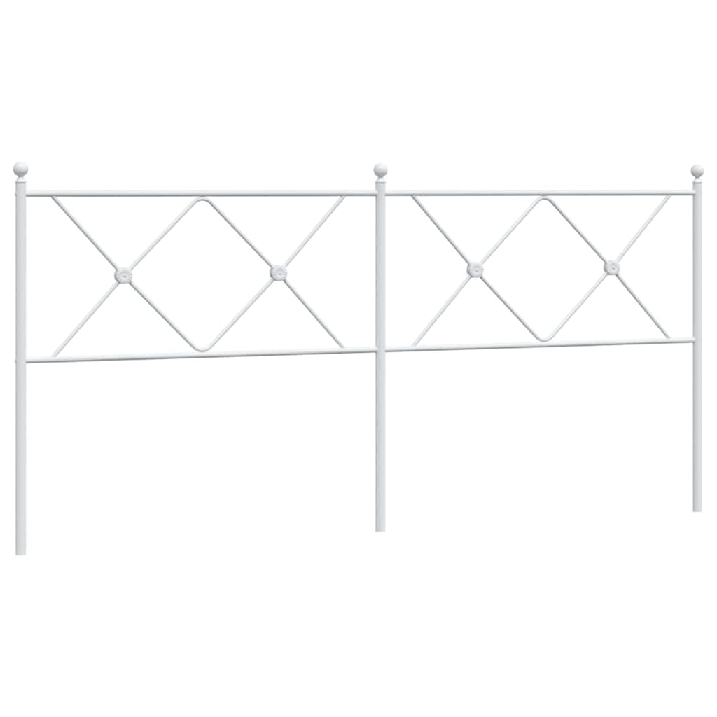 vidaXL Cabeceira de substituição 180 cm metal branco