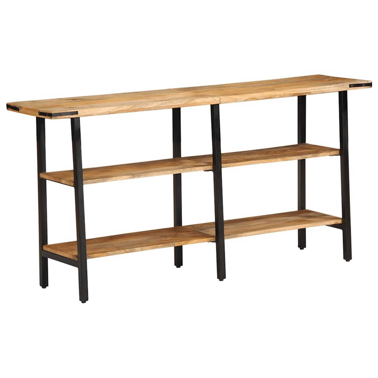 vidaXL Mesa consola 140x35x70 cm madeira de mangueira maciça
