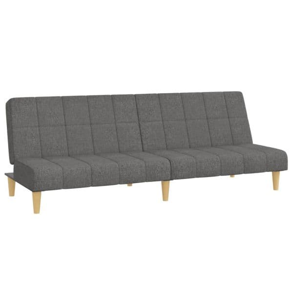 Sofá Cama vidaXL de 2 Lugares Tecido Cinzento-claro - 2346148041