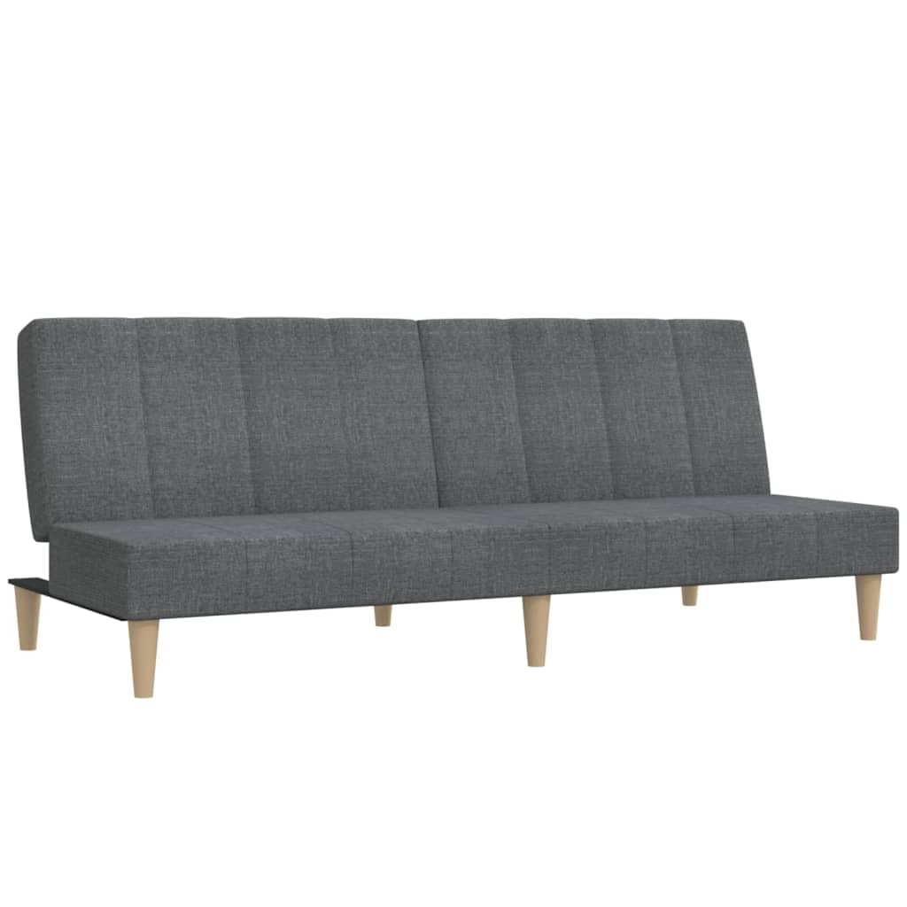 vidaXL Sofá-cama de 2 lugares tecido cinzento-claro