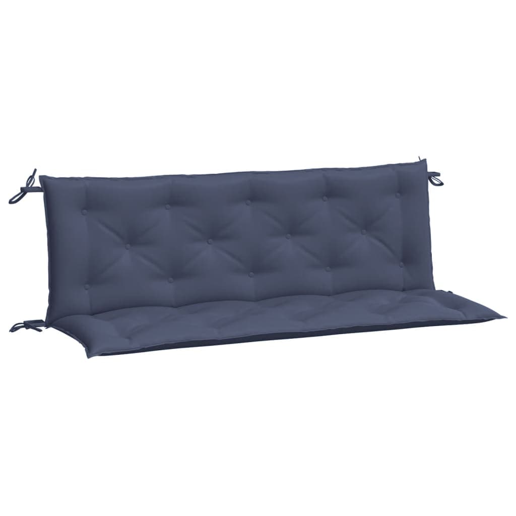 vidaXL Almofadões banco jardim 2 pcs 150x50x7cm oxford azul-marinho