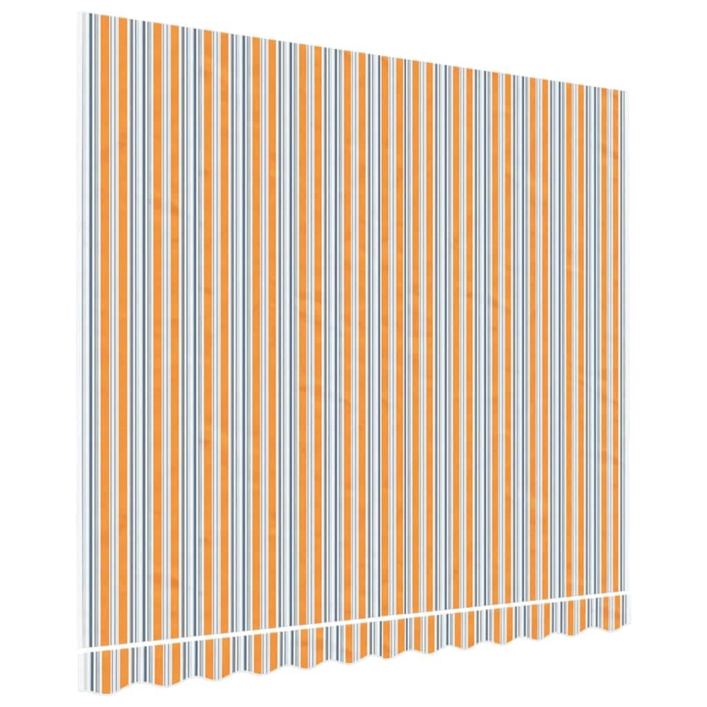 vidaXL Tecido de substituição para toldo laranja e azul 3x2,5 m poliéster