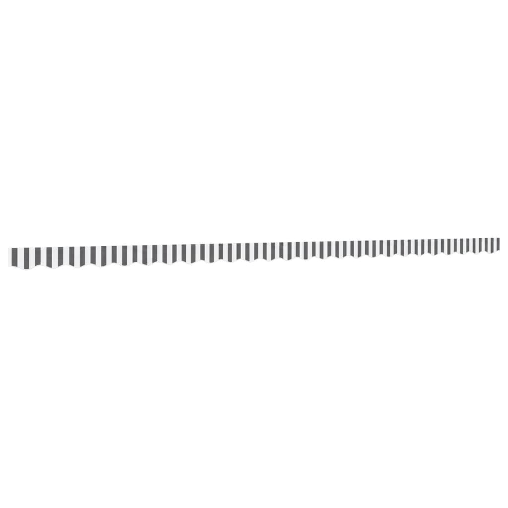 vidaXL Tecido Substituição para Sanefa Toldo 6 M Riscas Antracite/branco - 1785891495