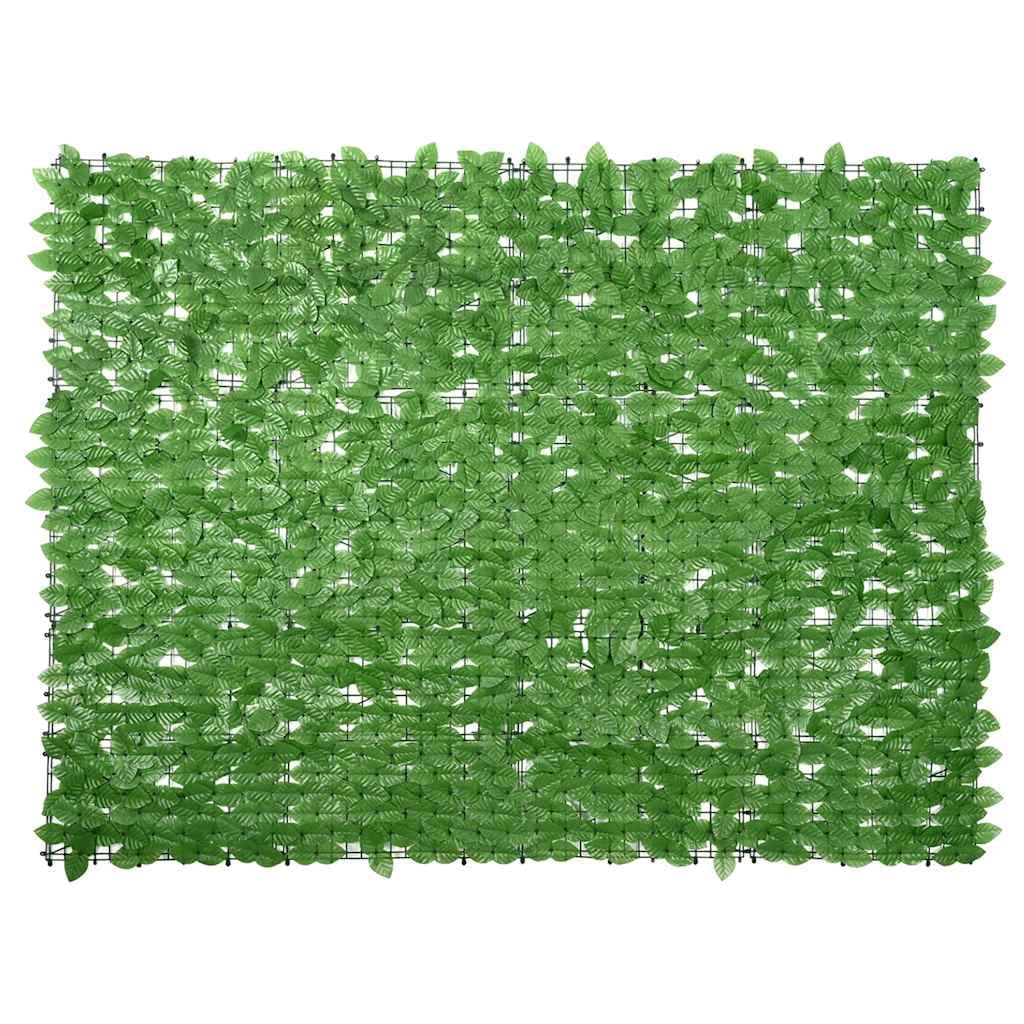 vidaXL Tela de varanda com folhas verdes 200x150 cm