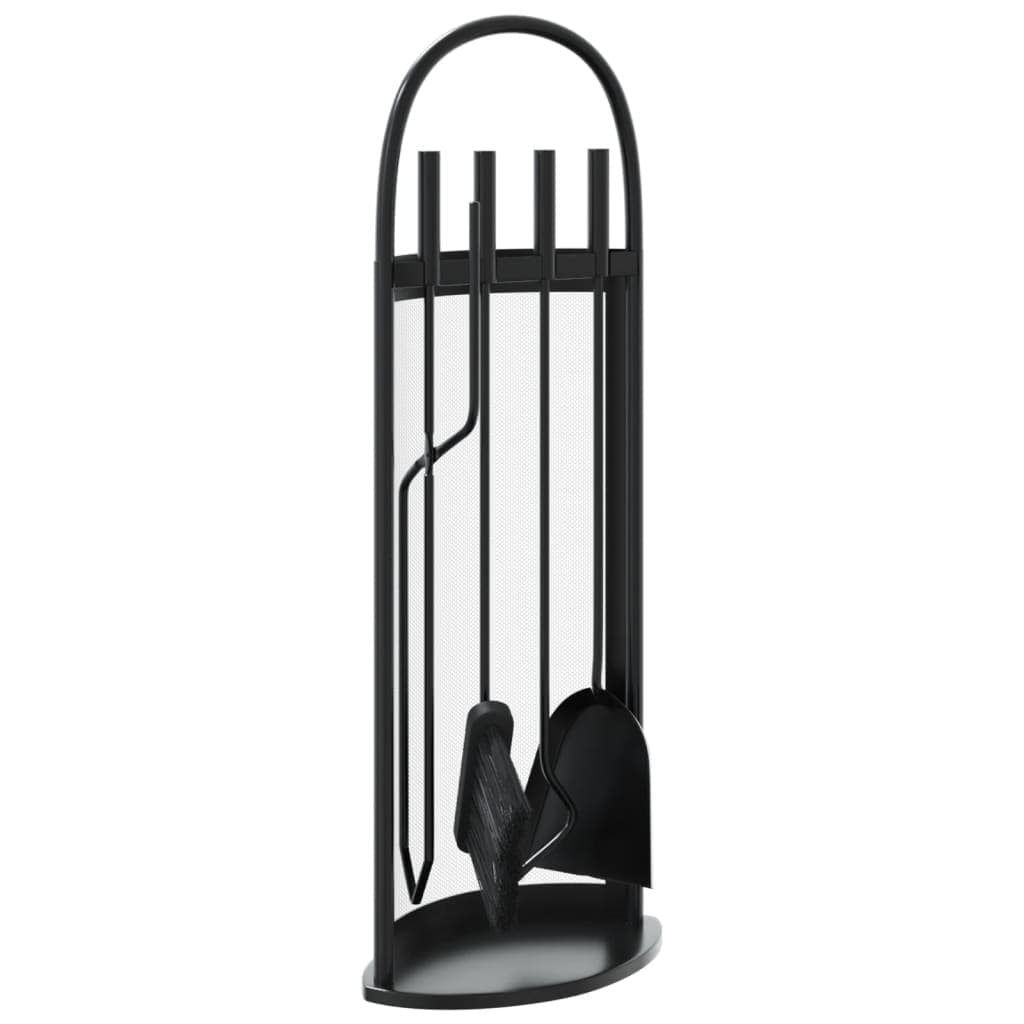 vidaXL Conjunto de ferramentas para lareira de 5 peças 23x15x66 cm Aço