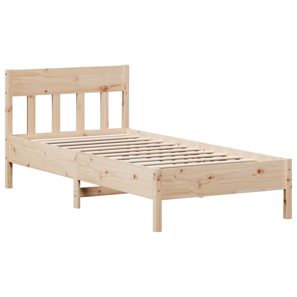 vidaXL Cama sem Colchão 90x200 cm Madeira de Pinho Maciça - 8721012428331