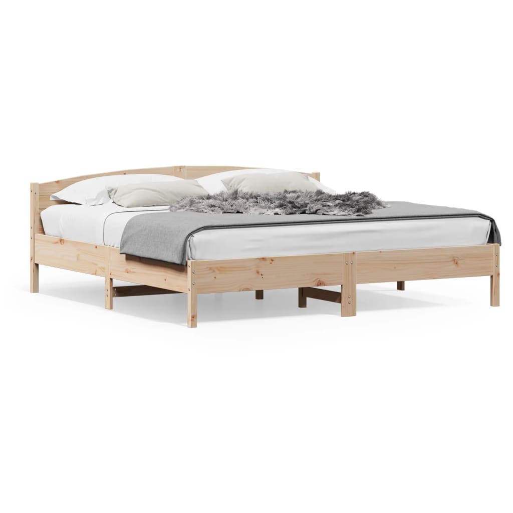 vidaXL Cama sem colchão 180x200 cm madeira de pinho maciça