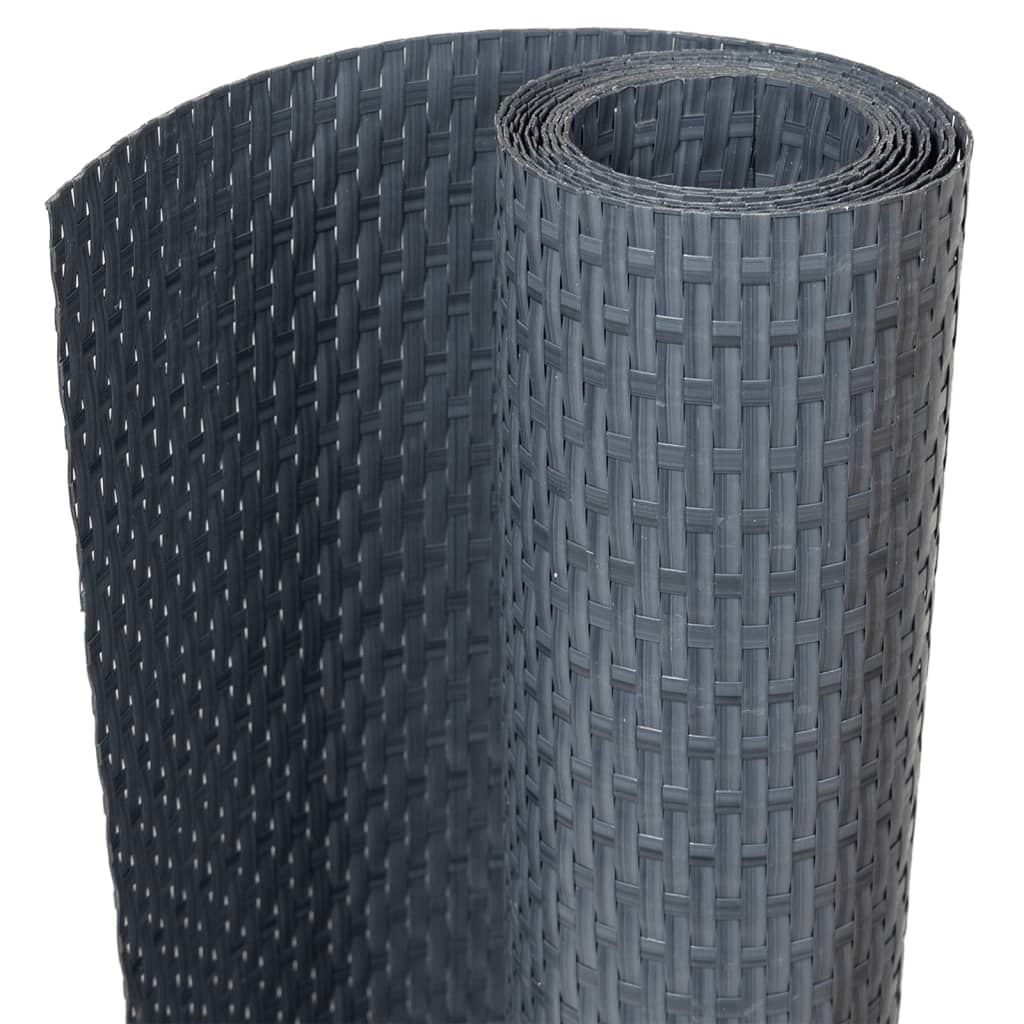 vidaXL Tela de varanda 500x90 cm vime PE antracite
