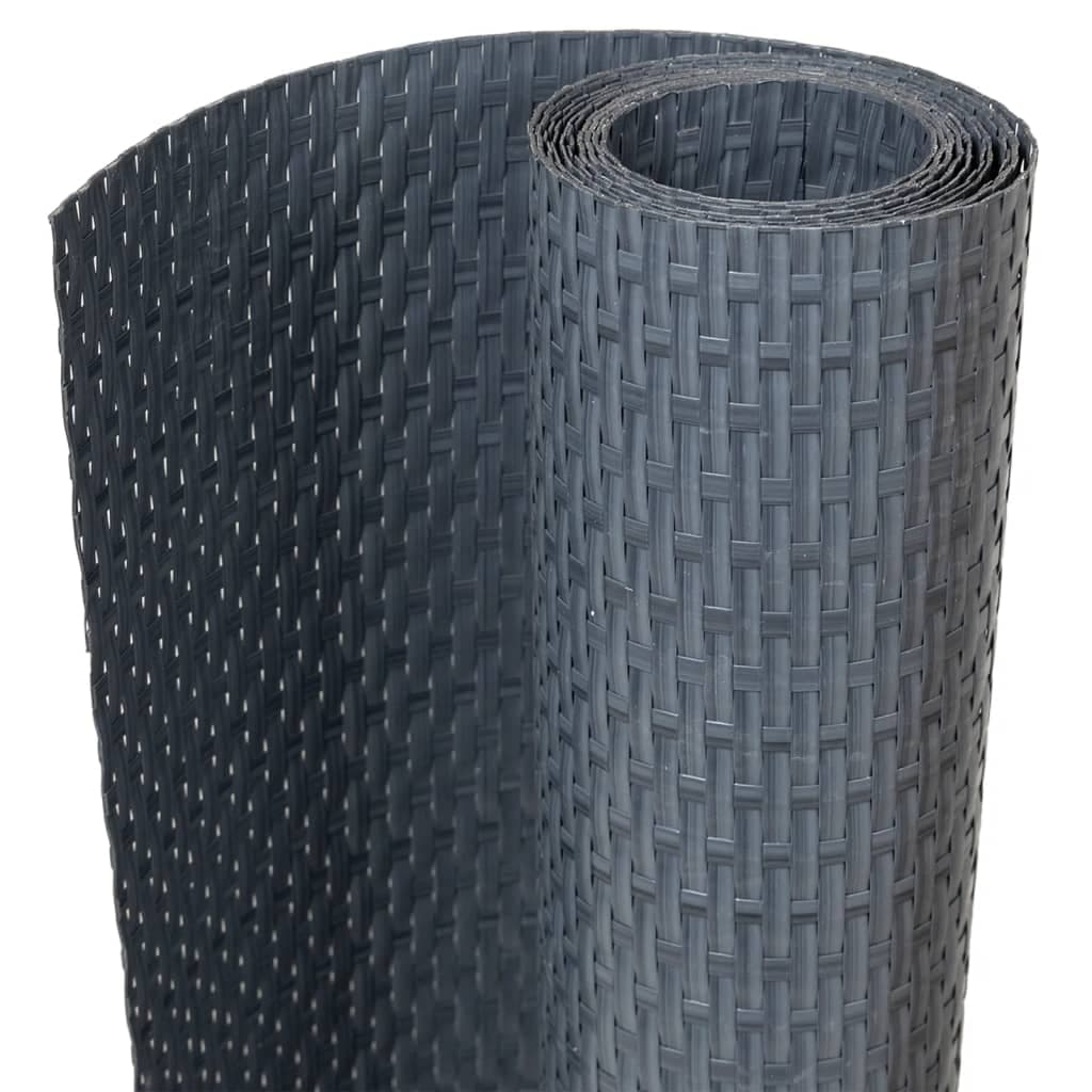 vidaXL Tela de varanda 1000x80 cm vime PE antracite