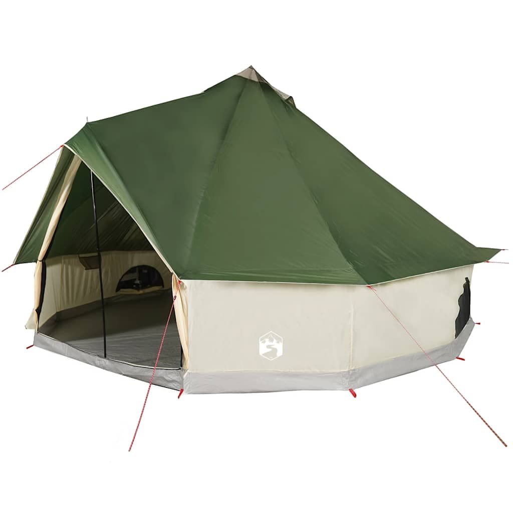 vidaXL Tenda familiar tipi para 8 pessoas impermeável verde